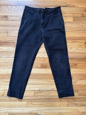 H&M Pants Women’s 32 Chino Flat Front Black